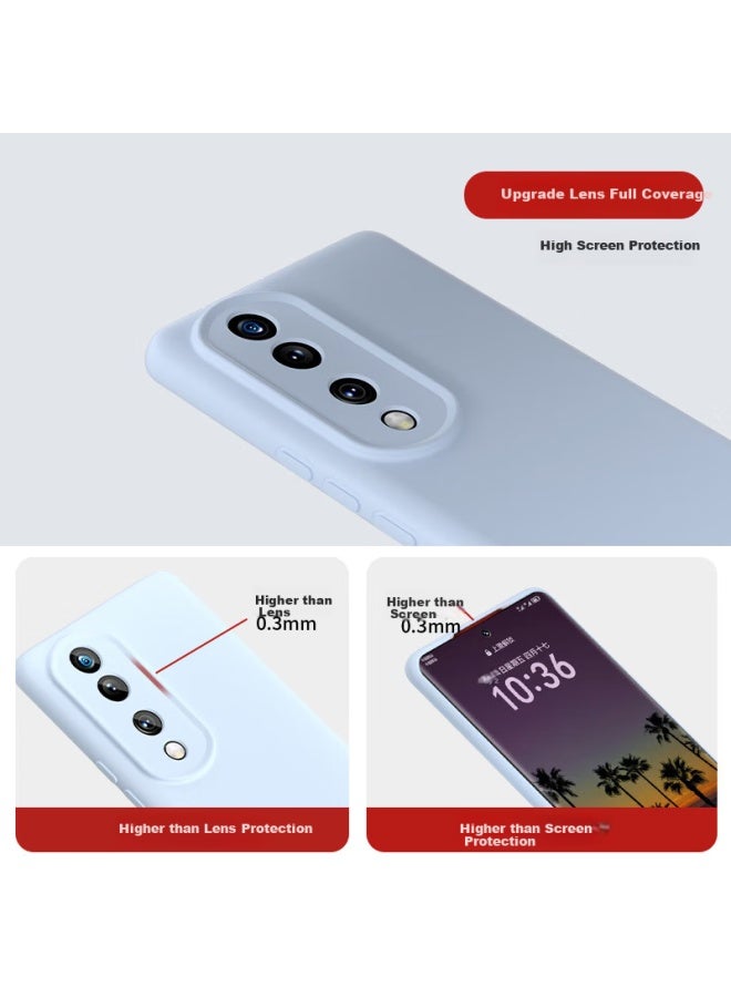 Shangsu Compatible With Honor 70 Pro Phone Case, 70 Pro Protective Cover, Premium Liquid Silicone Soft Shell, Full Lens Protection, Shockproof, Anti-fingerprint, For Women And Men, Solid Color, Simple Black - Image 2