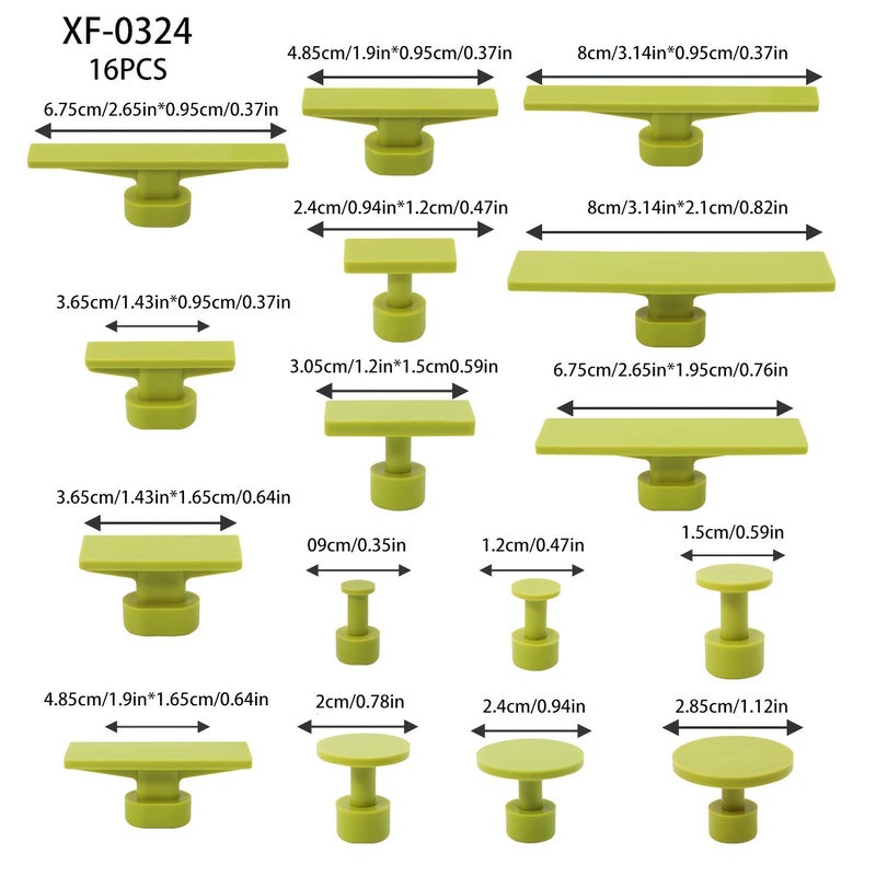 Dent Puller Tabs XF 0324 8 Car Body Dent Removal Pulling Tabs Paintless Repair Glue Tabs Automobile Dent Repair Hail Damage Removal Tools - Image 2
