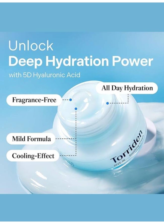 TORRIDEN DIVE-IN Low-Molecular Hyaluronic Acid Soothing Cream for Deep Hydration & Long-Lasting Moisture Barrier Care - Image 3