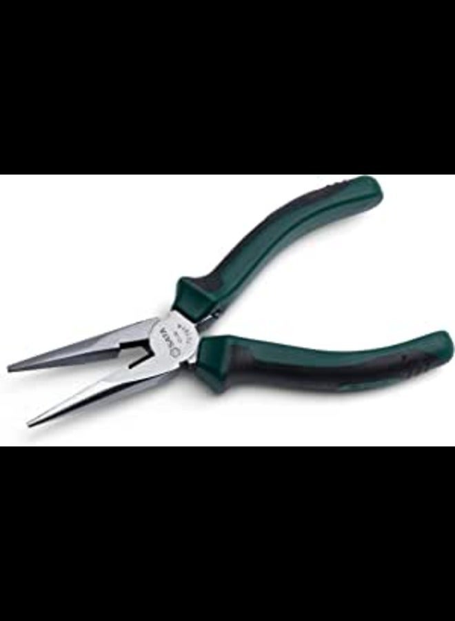 SATA 6-Inch Long Needle-Nose Side Cutting Pliers with Nickel-Chrome Steel Body and Green Anti-Slip Handles - ST70101AST - Image 1