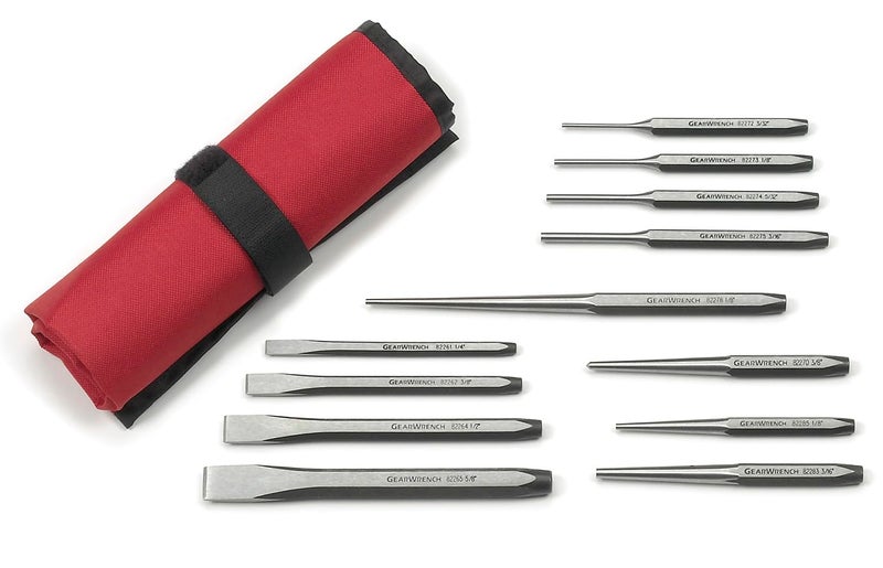 GEARWRENCH 12 Piece Punch and Chisel Chrome Set | 82305 - Image 1