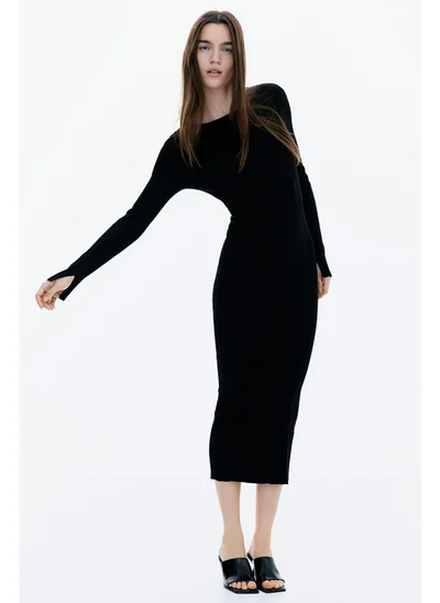 H&M Low-back rib-knit bodycon dress