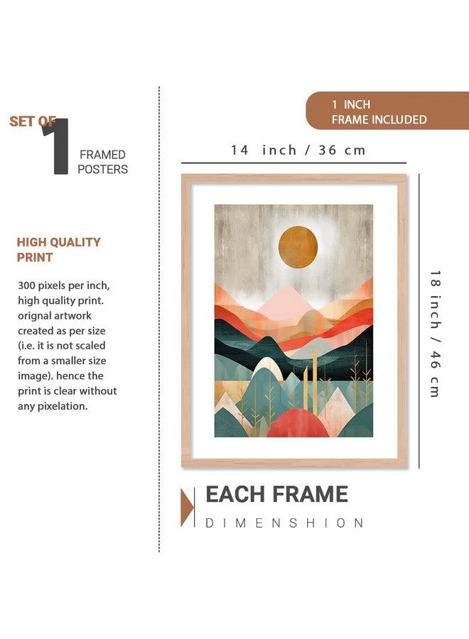 kotart Aesthetic Modern Wall Decor Paintings with Frame for Home Decoration - Painting for Living Room Bedroom - Painting for Wall Decoration (14 x 18 inch) Set of 4 (Classic Wall Painting, 19) - Image 4