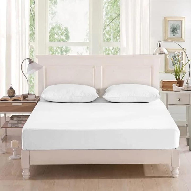 Rajasthan Crafts Cotton Terry Ultra Soft Waterproof Mattress Protector| Fits Upto 10 inch Bed | Breathable - Hypoallergenic Mattresses Cover (78x36 inch | 6.5x3 feet, White) - Image 5