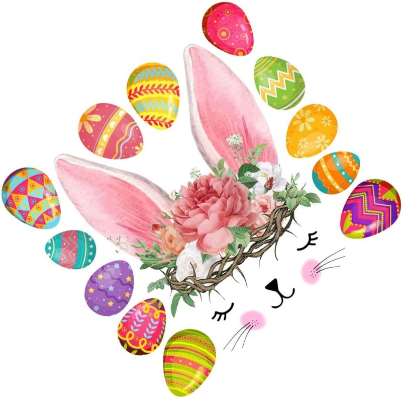 ويوبلز قطع من ملصقات الأرانب المصنوعة من الفينيل، مثالية لغرف الأطفال، وتُستخدم في أعمال فنية يدوية لتزيين النوافذ. ملصقات أرانب لاصقة قابلة للتقشير، تُضفي لمسة جمالية على خلفية منزلك. ورق جدران بتصميم حيواني، مناسب لعيد الفصح، ويمكن لصقها على الحائط.  زهرة - Image 2