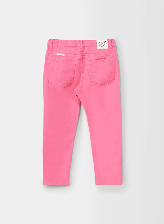 سي إن جينز وير كيدز بنات السراويل الجبردين الصيفية فوشيا - Image 2