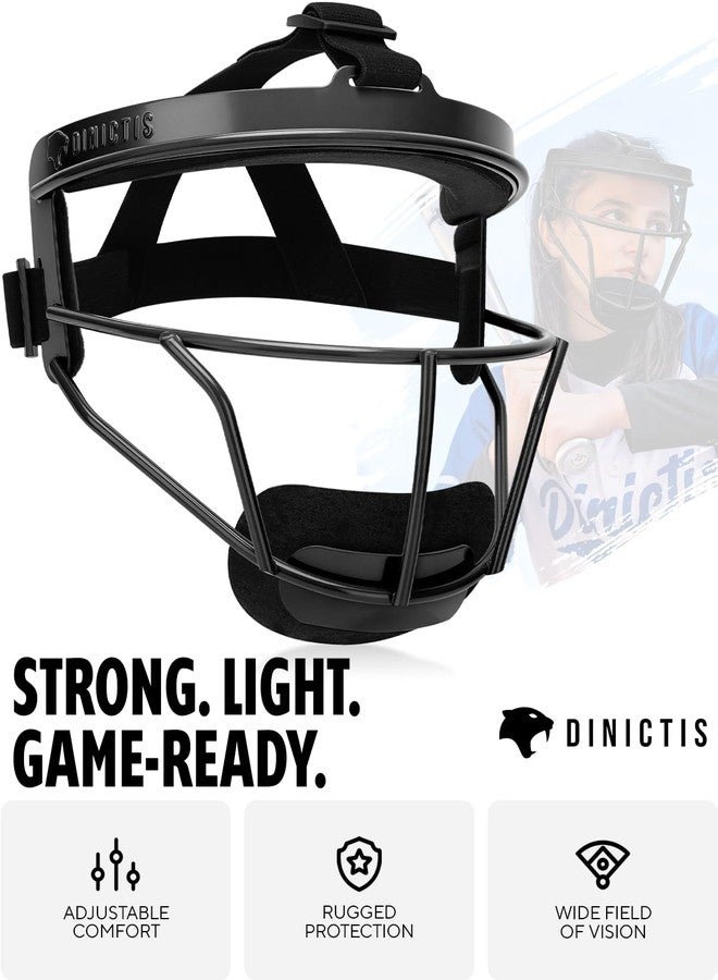 Dinictis Softball Face Mask, Lightweight, Comfortable, with Wide Field Vision, Durable and Safe Face Guards, Premium Protective Softball Fielder's Mask-Apple Green-Youth(M) - Image 4