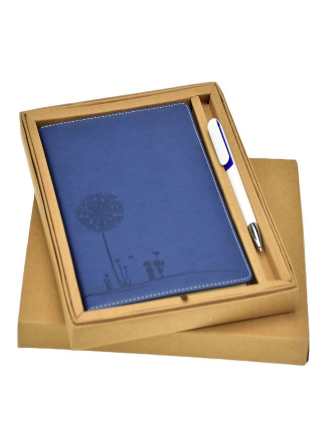 NIBEMINENT Note Book With Ball Pen Set Blue/White - Image 1