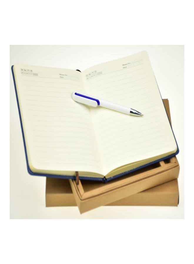 NIBEMINENT Note Book With Ball Pen Set Blue/White - Image 3