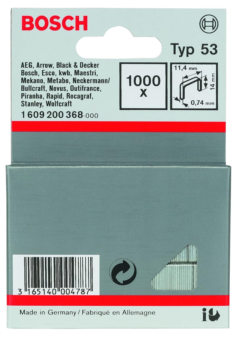 BOSCH Professional Fine Wire Staples With Length 14mm, Pack Of 1000, Suitable For Ht 14 Tackers - Image 2
