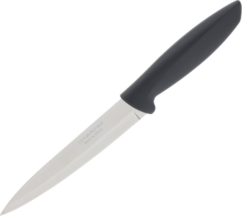 TRAMONTINA Knife, Kitchen Knife for Everyday Cutting â€“ Plenus â€“ Utility â€“ Polypropylene - Plain Edge â€“ 6-Inch â€“ Gray