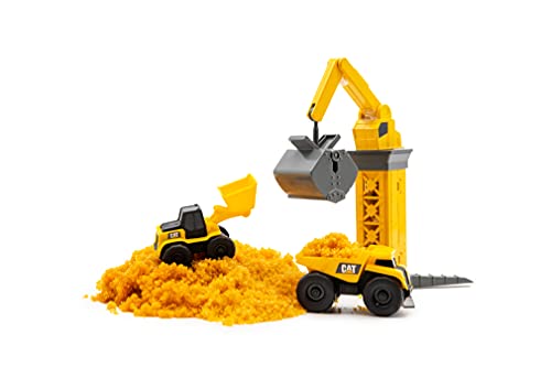 CAT Construction Toys Little Machines Ground Crew Playset with InstaDirt Sensory Toys for Kids Ages 3 and Up 15X FastGrowing Dirt Compound 2 Vehicles Ideal Gift for Boys Girls - Image 1