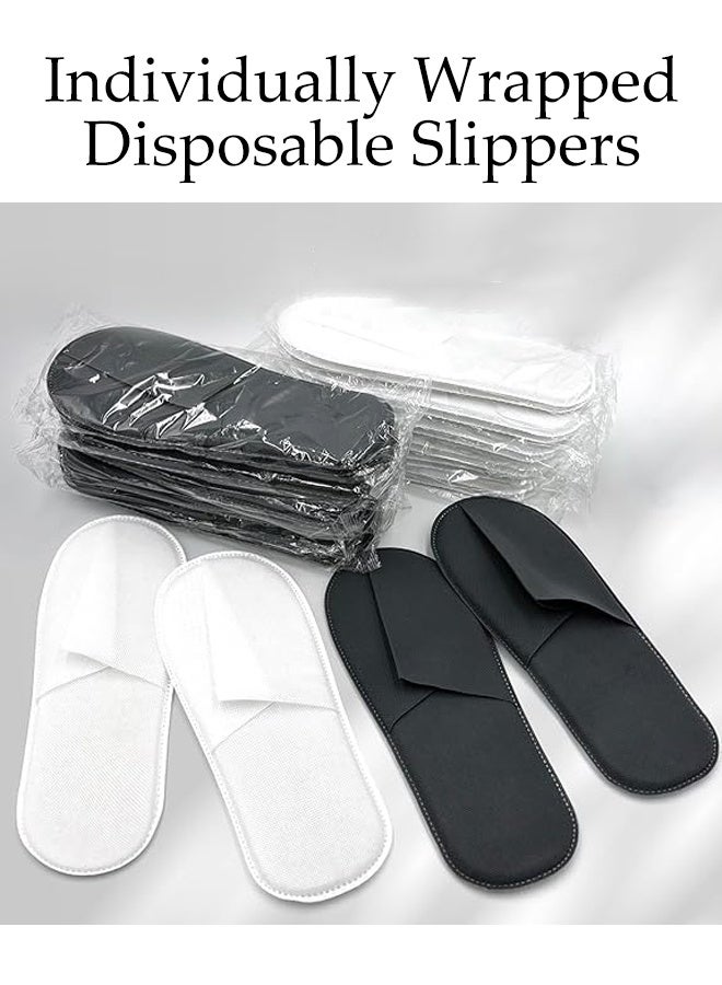DUNISO 40 Pair Disposable Slippers Portable Household Use Travel Slippers Non-Slip Closed Toe Guest Slippers Non-Slip Ultra Soft Lightweight Slippers for Travel, Party Guest, Hotel and Spa - Image 5