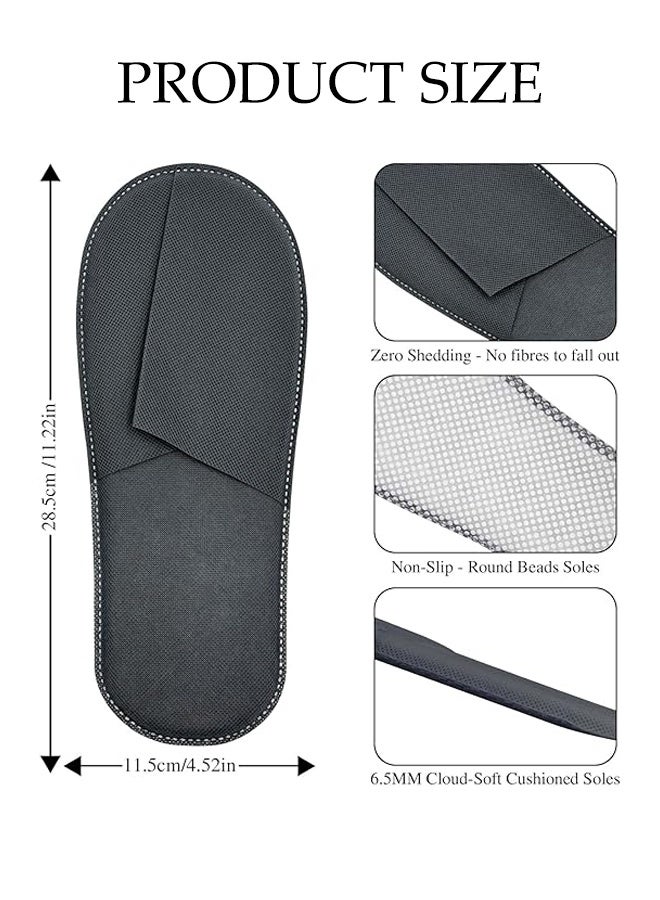 DUNISO 40 Pair Disposable Slippers Portable Household Use Travel Slippers Non-Slip Closed Toe Guest Slippers Non-Slip Ultra Soft Lightweight Slippers for Travel, Party Guest, Hotel and Spa - Image 4