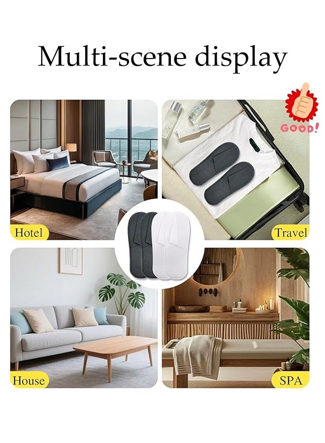 DUNISO 40 Pair Disposable Slippers Portable Household Use Travel Slippers Non-Slip Closed Toe Guest Slippers Non-Slip Ultra Soft Lightweight Slippers for Travel, Party Guest, Hotel and Spa - Image 3