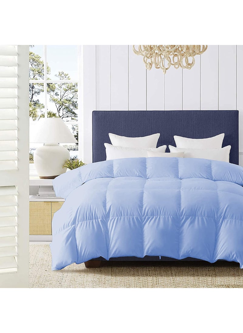 Indian Kingdom Indian Kingdom 500 GSM Winter Proof Comforter Premium Collection Quilted Comforter 90 x 100 Inches228cm x 254cm Double Bed ComforterSky Blue  - Image 1