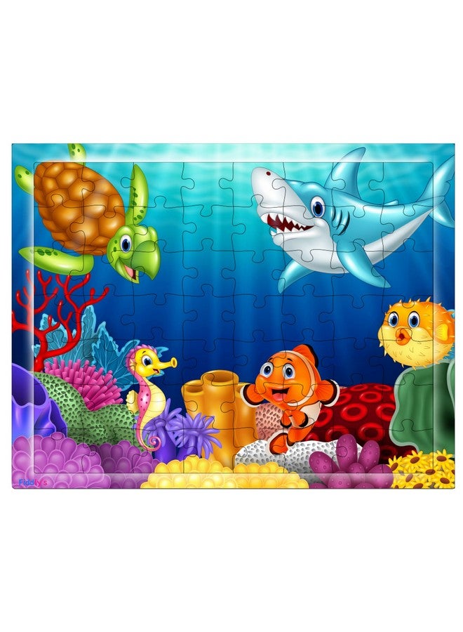 Fiddlys 54 Pcs Wood Jigsaw Puzzles for Kids & Children Age 6+ Animal World and Sea World (Pack of 3) - Image 4