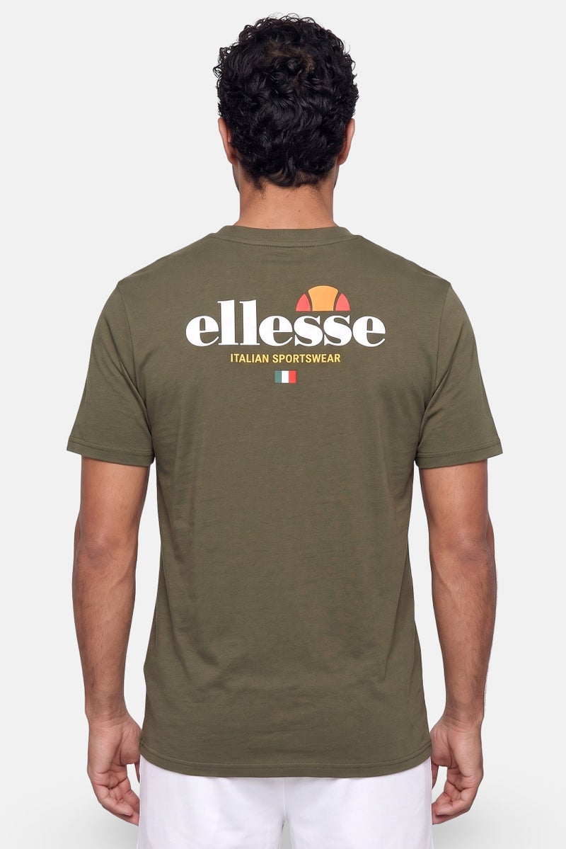 Ellesse Men Sportswear Fit Short Sleeve Outdoor T-Shirt, Olive - Image 4