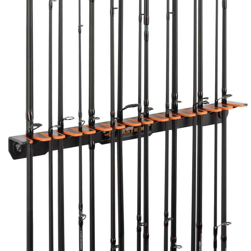 Kastking KastKing Patented V15 Vertical Fishing Rod Holder – Wall Mounted Fishing Rod Rack, Store 15 Rods or Fishing Rod Combos in 17.25 Inches, Great Fishing Pole Holder and Rack - Image 3