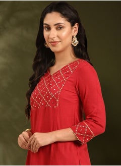 Zari and mirrorwork embroidered kurta-red - pzsku/ZBF58F4D764E1A9ED4528Z/45/_/1740145851/42b32d1e-5375-4f0c-8351-cb94b4e24264