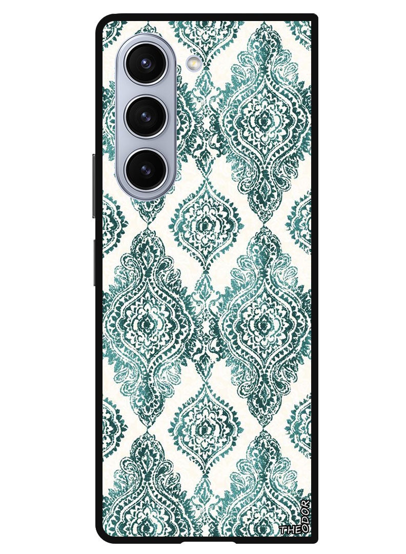Theodor Protective Case Anti Scratch Shock Proof Bumper Cover For Samsung Galaxy Z Fold 6 Green Pattern - Image 1