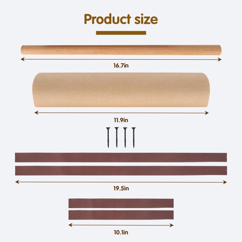 QVEEQ Kraft Paper Dispenser, Wall Mounted Paper Roll Dispenser, Rolling Butcher Paper Holder Hanging Notepad Holder Can Be Used for Wall Decoration, Art Coffee Shop, Restaurant (98ftx0.98ft Paper) - Image 2