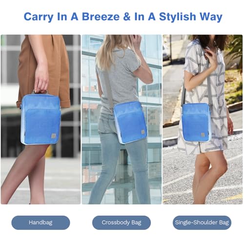 Dadanism 9-11 Inch Tablet Sleeve Bag Carrying Case with Shoulder Strap for iPad (A16) 11", iPad 10th Gen 10.9", iPad Air M4/Pro M5 11", iPad 9/8/7th 10.2", Galaxy Tab A11+ Plus 11", Blue Mist - Image 2