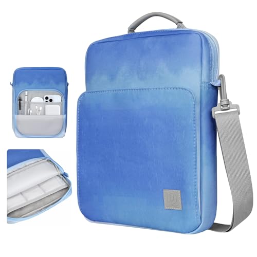 Dadanism 9-11 Inch Tablet Sleeve Bag Carrying Case with Shoulder Strap for iPad (A16) 11", iPad 10th Gen 10.9", iPad Air M4/Pro M5 11", iPad 9/8/7th 10.2", Galaxy Tab A11+ Plus 11", Blue Mist - Image 1