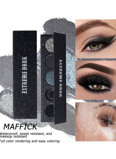 MAFFICK 5-Color Eyeshadow Palette- Matte & Shimmery Eyeshadow for High-Definition Eye Makeup: Waterproof, Sweat Resistant, & Long-lasting