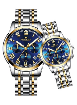 Roman Numeral Stainless Steel Luminous Quartz Couple Watch For Men & Women - pzsku/ZBF5957D8D5234571BD95Z/45/_/1715693387/57230cc9-0505-439f-b13d-6e4d34be153a