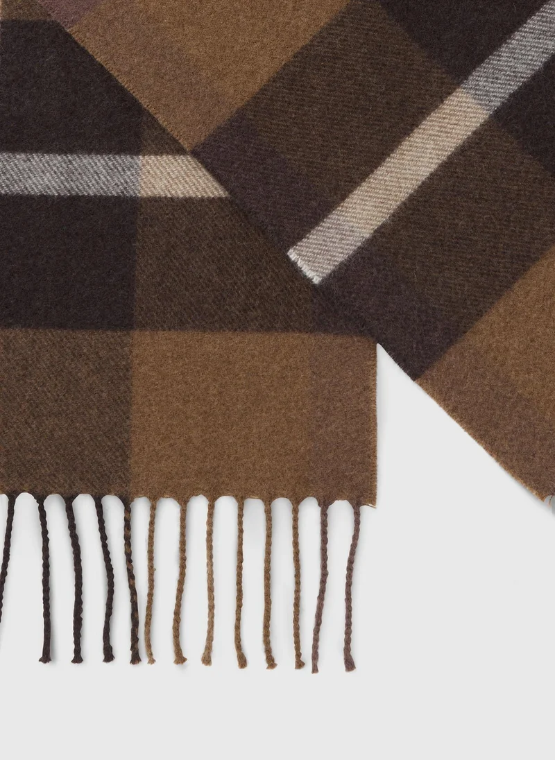 Matalan Brown Check Scarf