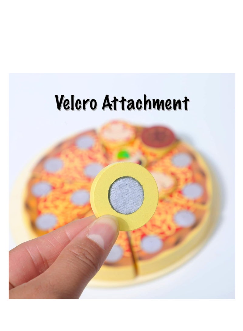 SYOSI Montessori Mama Pretend Play Food Pizza Set  Kitchen Toys Pizza Play Set Toy Pizza Set for Kids 3-5  Pizza Toys Play Kitchen Accessories for 3 Year olds - Image 5