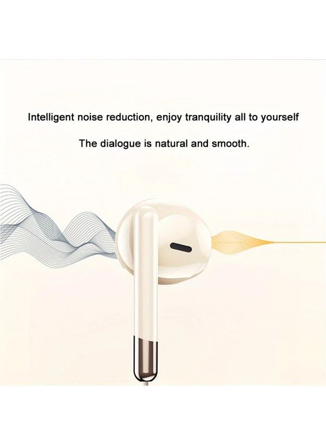 White Wired Headphones with USB C and 35mm Jack HiFi Bass Noise Cancelling Earbuds - Image 5