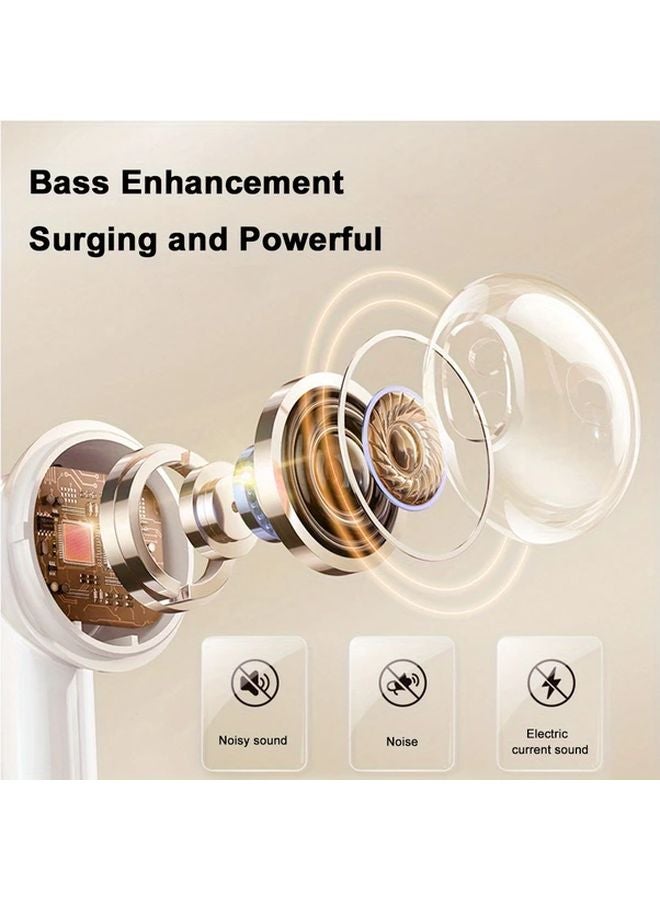 White Wired Headphones with USB C and 35mm Jack HiFi Bass Noise Cancelling Earbuds - Image 4