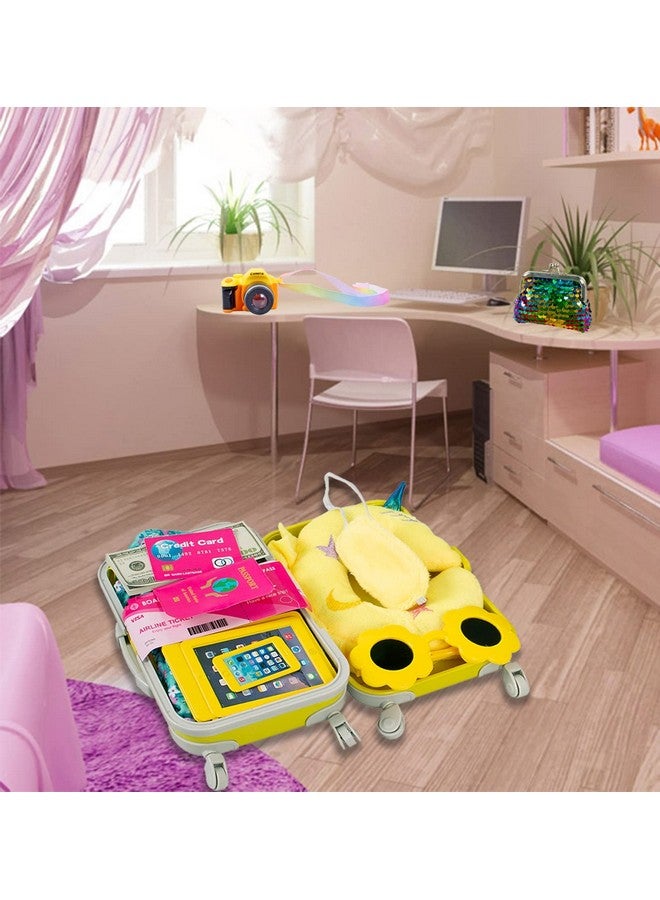 إبودي مجموعة ملابس وإكسسوارات الدمى من إي بودي، مجموعة سفر للدمى مقاس 18 بوصة مع حقيبة سفر مطبوعة عليها صورة يونيكورن، مناسبة لدمية فتاة مقاس 18 بوصة، ومعظم الدمى مقاس 18 بوصة (بدون دمية) - Image 4