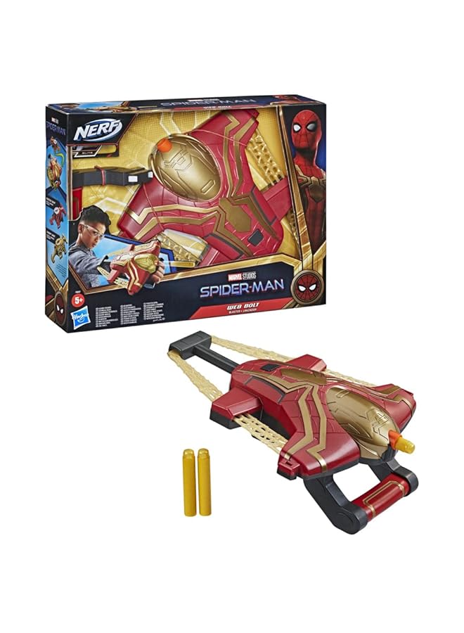 SPIDERMAN Spider Man Web Bolt Blaster Toy For Kids Movie Inspired Design Includes 3 Elite Darts For Kids Ages 5 And Up Multicolour F0237Eu4 - Image 1