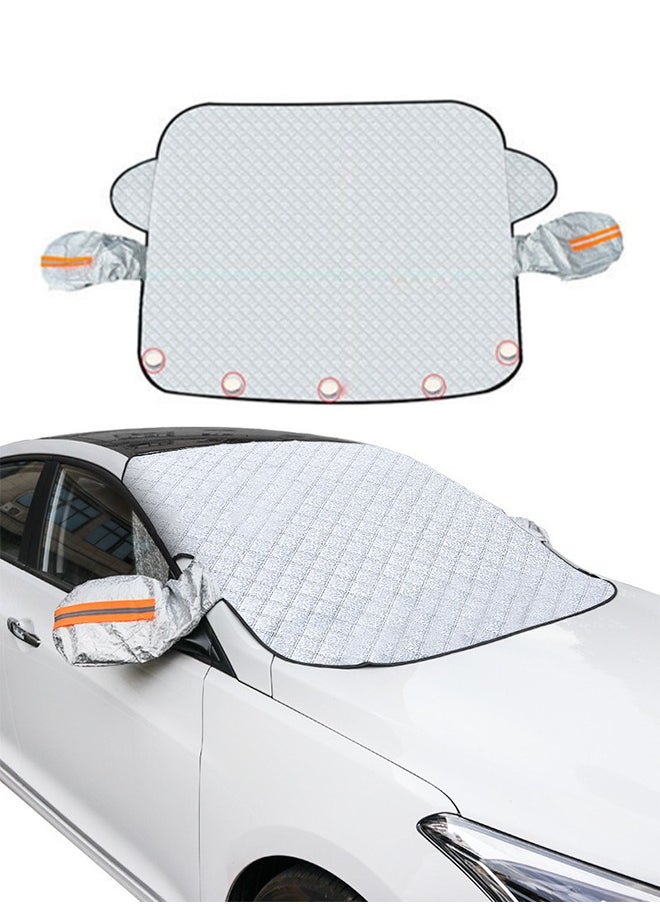 Generic - Foldable Car Front Window Block Shading Curtain Magnetic Car Sunshade Car Reflective Visor Cover Sun Anti-Uv Keep Your Vehicle Cool Car Outdoor Accessories Applicable To Truck/45.67 x 62.99 inches - Image 1