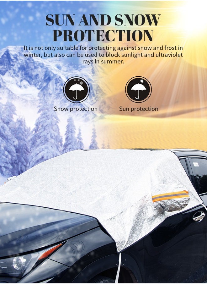 Generic - Foldable Car Front Window Block Shading Curtain Magnetic Car Sunshade Car Reflective Visor Cover Sun Anti-Uv Keep Your Vehicle Cool Car Outdoor Accessories Applicable To Truck/45.67 x 62.99 inches - Image 1