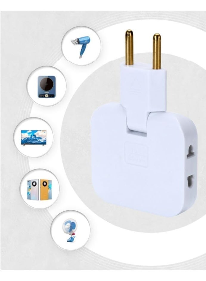 محول مشترك كهربائي 3 في 1 قابل للطي بزاوية 180 درجة مخرج شاحن و مخرج  usb - Image 1