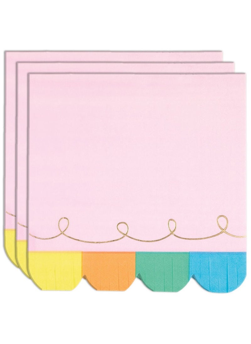 Unique Napkins Violet Multicolor Paper 32cm 16-Pack