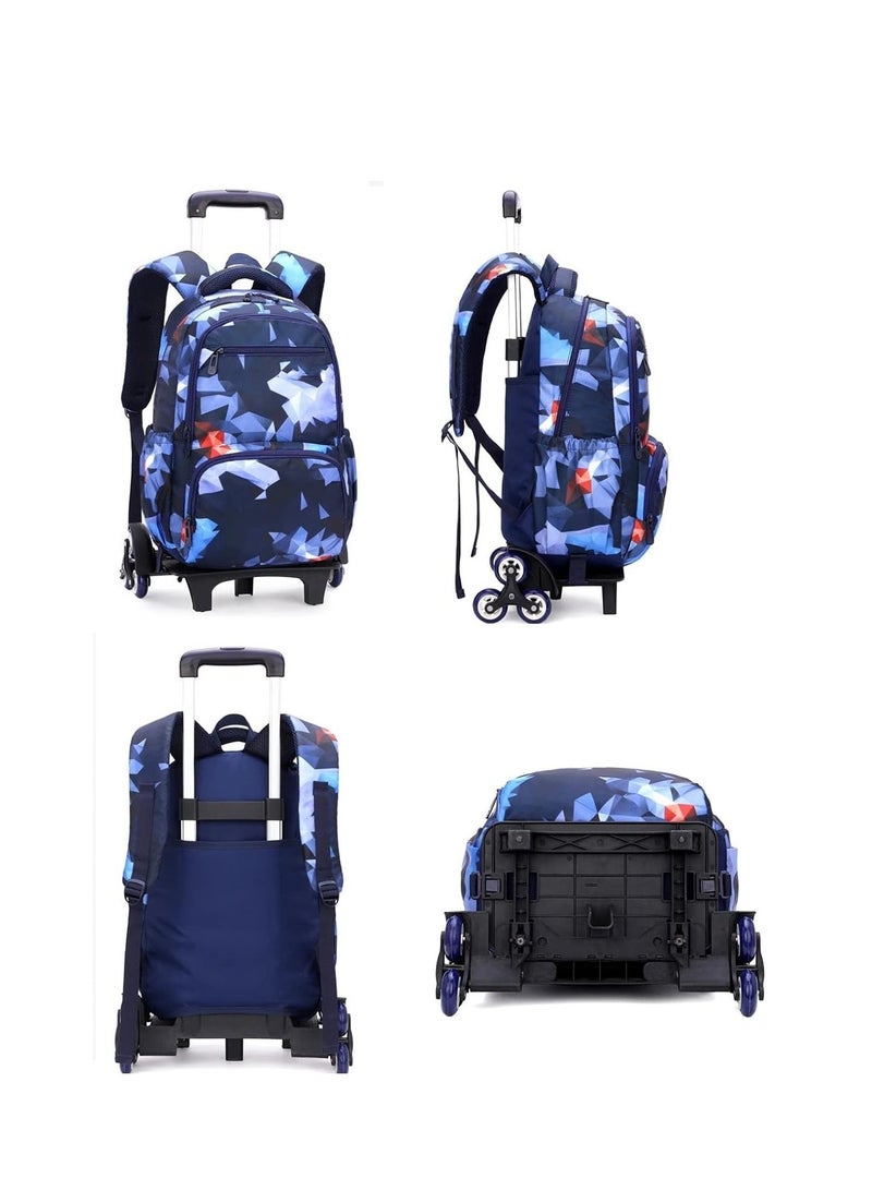 Kids Rolling Backpacks Fashion Printed Trolley School Bags Large Capacity Wheeled Kids' Luggage Bag for Elementary Boys Girls Schoolbag - Image 5