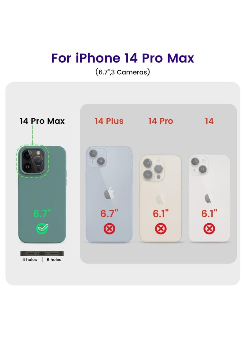 Raxoom Designed for iPhone 14 Pro Max Phone Case, Silicone Shockproof Slim Thin Phone Case for iPhone 14 Pro Max 6.7 inch (Pine Green) - Image 5