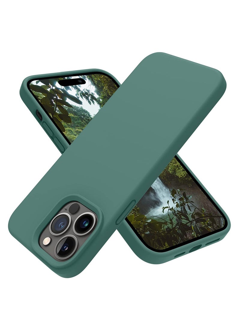 Raxoom Designed for iPhone 14 Pro Max Phone Case, Silicone Shockproof Slim Thin Phone Case for iPhone 14 Pro Max 6.7 inch (Pine Green) - Image 1