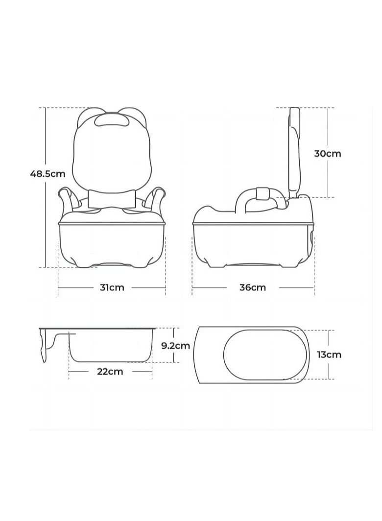 Cool Baby COOLBABY Potty Coach Baby Potty Training Toddler Potty Chair With Lid and High Back Support Removable Potty Basin Portable Children Travel Potty Outdoor Camping - Image 4
