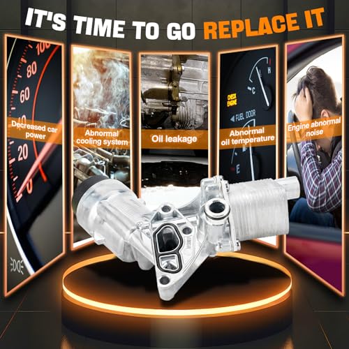 WEILEITE 1.4 Aluminum Engine Oil Cooler Filter Housing Fit For Chevy Cruze 2011-2016 Sonic 2012-2020 Trax 2015-2021 Buick Encore 2013-2021 Replaces 55566784 55594651 55593189 55565385 - Image 2