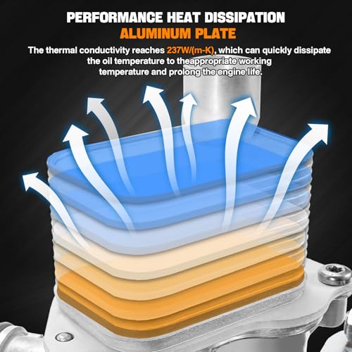WEILEITE 1.4 Aluminum Engine Oil Cooler Filter Housing Fit For Chevy Cruze 2011-2016 Sonic 2012-2020 Trax 2015-2021 Buick Encore 2013-2021 Replaces 55566784 55594651 55593189 55565385 - Image 5