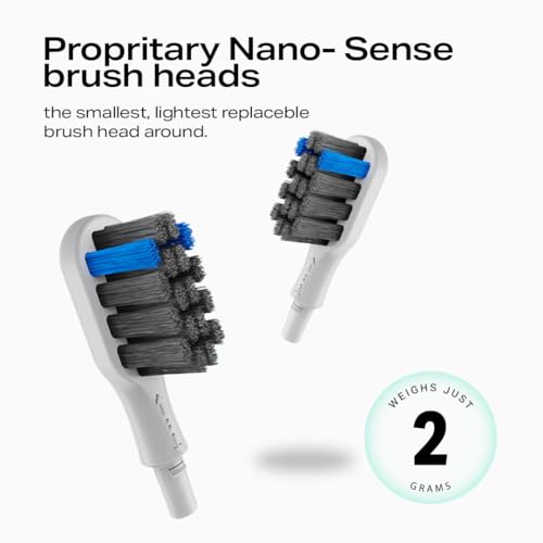TUSK NanoSense Replaceable Brush Heads (2-Pack) – Charcoal-Infused, Anti-Bacterial, Soft Bristles with Color-Changing Blue Indicator for Gentle Cleaning - Image 2