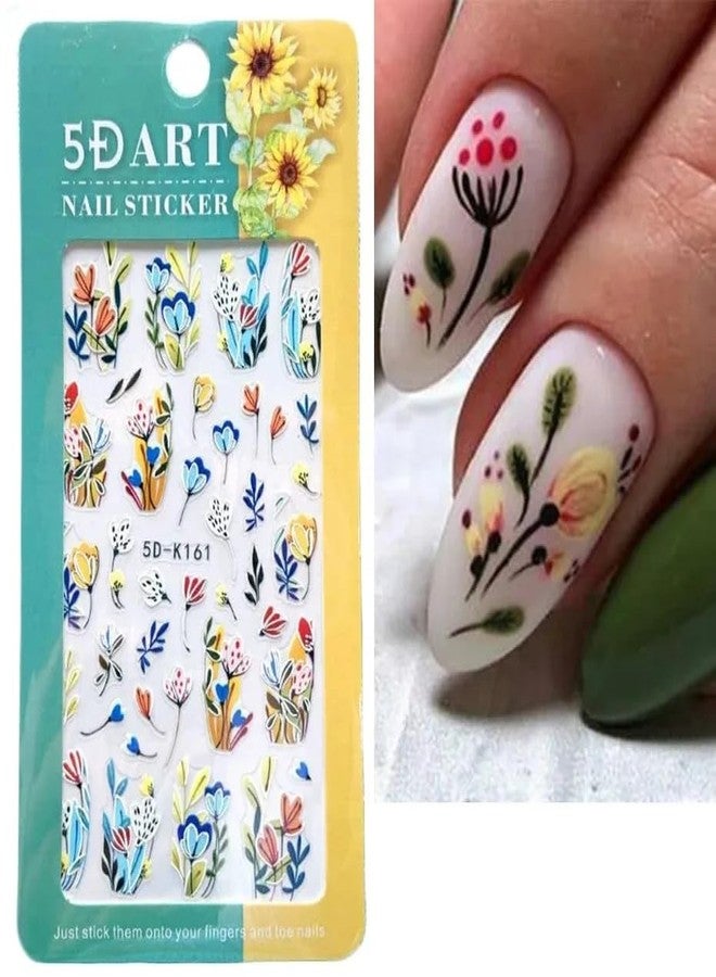 QUILBOOL 5D Cute Nail Art Sticker Pack - Macaron Color Bear, Rabbit, Flower & Letter Design - Self-Adhesive Nail Sliders for Kids & Women - Summer Nail Decoration Set of 2 (Multicolour-Multidesign) - Image 5