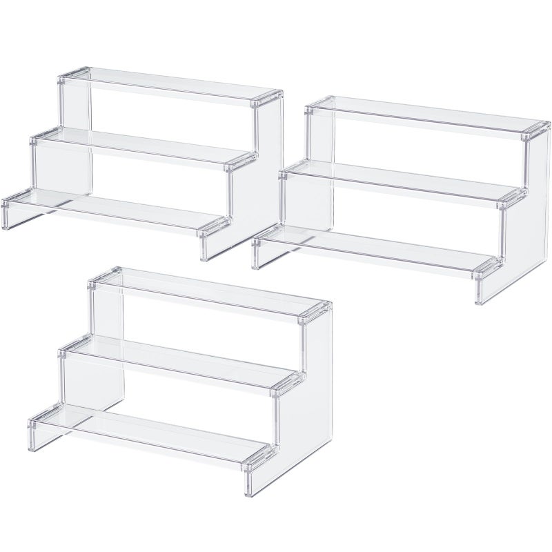 Lifewit Perfume Organizer Cupcake Stand ToolFree Assembly Plastic Display Shelf for VanityRoom Dcor Bedroom Storage Organization 3 Tier 12 Inch 3 Pcs - Image 2