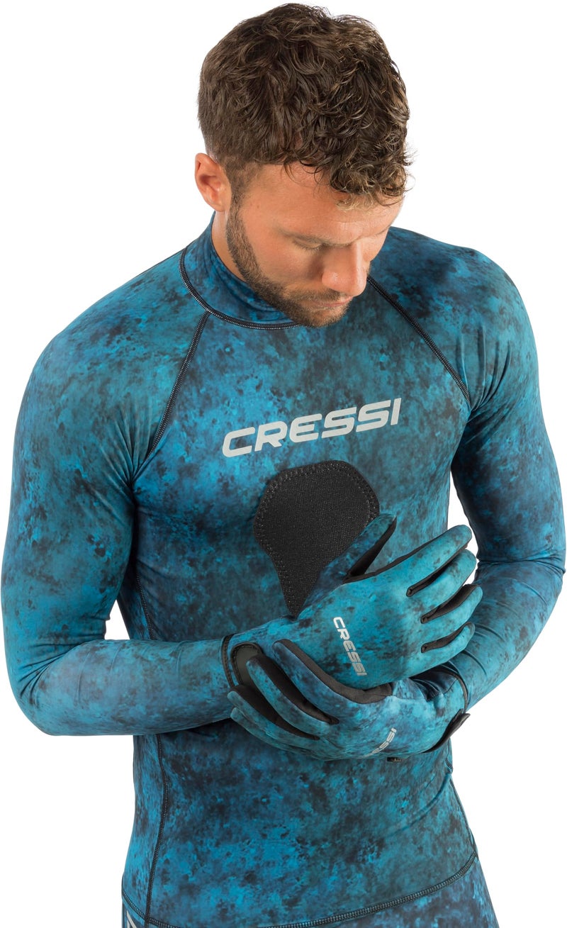 Cressi Tropical 2mm Gloves, Blue Hunter, M - Image 3